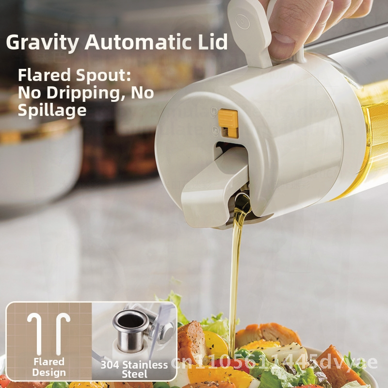 550ml Glass Oil Spray Pot for  - Herb Keeper Bottle avis et prix